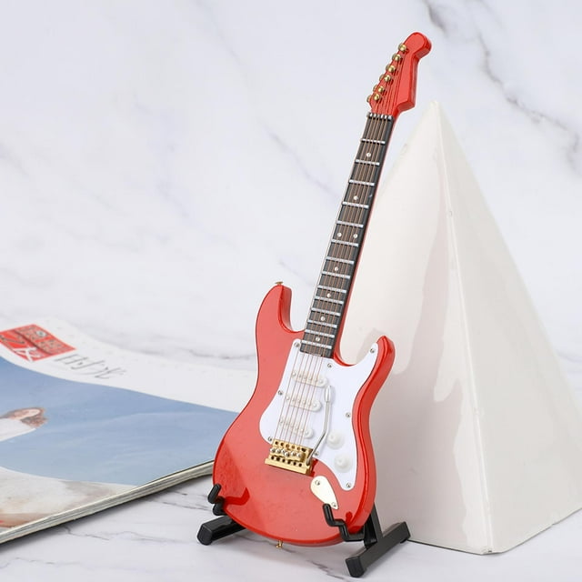 YLSHRF Mini Electric Guitar Model Musical Instrument Guitar Decoration Gift Gf