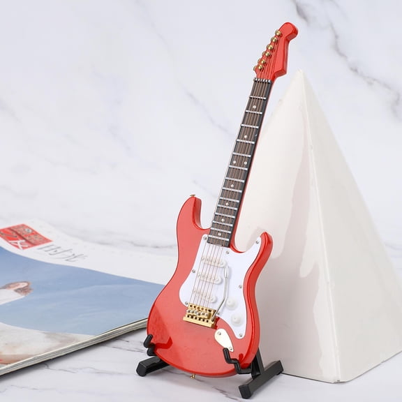 Music Instrument Model, Electric Guitar Model, Basswood Miniature Red