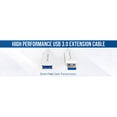 thumbnail image 5 of Sabrent 22AWG USB 3.0 Extension Cable - A-Male to A-Female [White] 6 Feet - 6 ft USB Data Transfer Cable for Peripheral Device, Hard Drive, Flash Drive, Microphone, USB Hub, Mouse, Printer, Keyboard,, 5 of 7