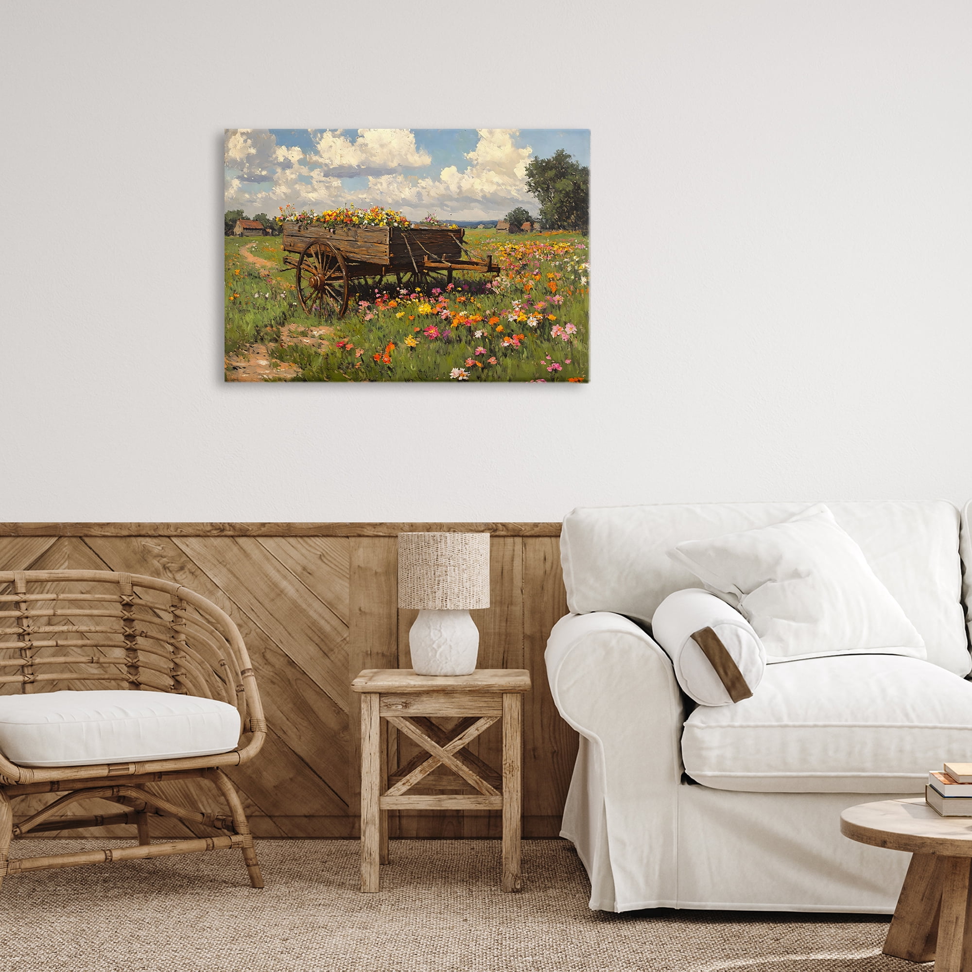 Stupell Industries Wildflower Wagon in Bloom Canvas Wall Art, design by Franklyn Gregory