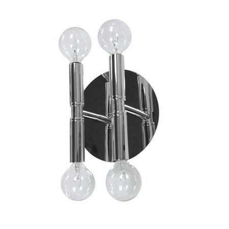 

4 Light Incandescent Wall Sconce Polished Chrome