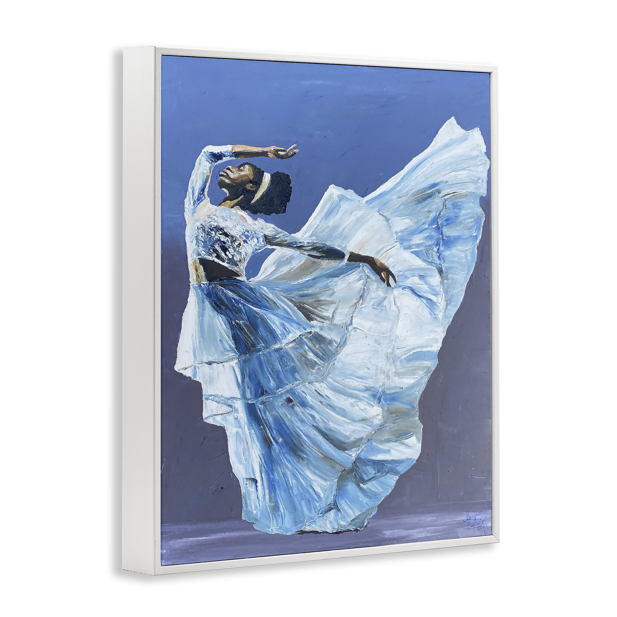 Stupell Industries Young Queen Dancer White Framed Giclee Art, design by Lauren Luna