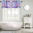 thumbnail image 5 of Vintage Bohemian Window Valances Colorful Floral Curtains Valance for Bathroom Kitchen Bedroom Living Room Decor with Rod Pocket 54" x 18" Purple Pink, 5 of 5