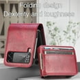 thumbnail image 5 of for Samsung Galaxy Z Flip 3 Wallet Case with Card Holder,Touch Slim PU Leather Shockproof Phone Case Cover for Samsung Galaxy Z Flip 3 5G DK Red, 5 of 16