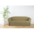 thumbnail image 2 of Linen Store Microsuede Slipcover Furniture Protector Cover, Perfect for Pets, Taupe, Sofa, 2 of 2