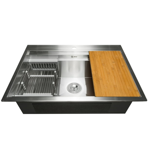 AKDY 30"x22"x9" Top Mount Handmade Stainless Steel Kitchen Sink