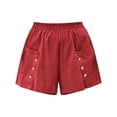 thumbnail image 5 of Inverlee Plus Size Elastic Waist Capri Jogger Pants for Women Casual Solid Color Cropped Trousers with Pockets Red XXXL, 5 of 7