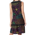 thumbnail image 2 of Mola de Panama Spring Summer Dresses for Women Fashion T-shirt Dress Casual Sleeveless Loose Sundress with Pockets, 2 of 5