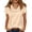 Beige #009, variant on Women's Summer Short Sleeve Business Casual Tops 2026 Cowl Neck Satin Shirts Spring Work Dressy Blouses, S