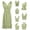 Light Green, variant on lnmuld Elegant Girl's formal Dress for Occasions with Versatile Styling Options Wear Party Gown for Young Girls Timeless Children’s Dress for Events Size:5-8 Years