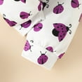 thumbnail image 6 of Splozh Toddler Fall Outfits for Girls Sets Baby Girl Clothes Newborn Infant Outfits Ruffle Romper Floral Pants Cute Headband Sets for Girls Purple,9-12 Months, 6 of 6