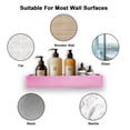 thumbnail image 4 of Shuntong Premium Shower Caddy, Adhesive Bathroom Shower Organizer and Storage, No Drill Shower Shelves for Inside Shower, Rustproof Shower Storage Rack 4 Pack Pink, 4 of 7