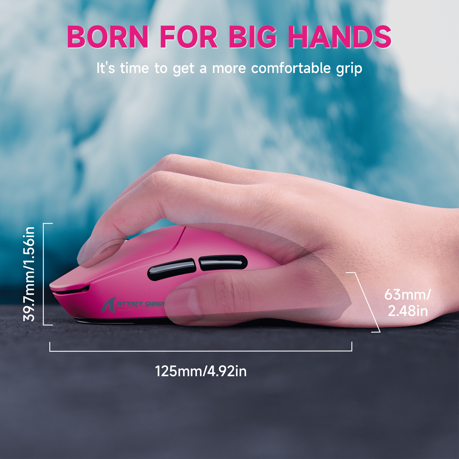 ATTACK SHARK X8PLUS Tri-mode Wireless Gaming Mouse With C06 ULTRA Cable