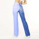thumbnail image 5 of Pantalones ajustados de cintura alta NikouMX Pantalones casuales de pierna recta de dos tonos, 5 of 7