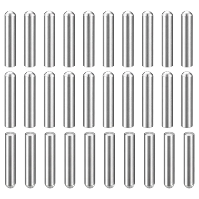 Lot de 30 Goupilles 5mm x 25mm, Tête Ronde en Acier Inoxydable 304, Argent