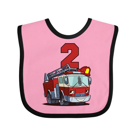 

Inktastic 2nd Birthday Fire Truck Gift Baby Boy or Baby Girl Bib