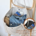 thumbnail image 3 of Bolso HOXIS Oversize de piel sintética para mujer, color marfil, 3 of 6