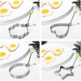 thumbnail image 4 of Egg Rings,Fried Egg Ring, For Frying Egg Omelet Model Creative Stainless Steel Frying Eggs Pancakes Mold With Handle Egg Mould Fried Egg Ring (Color : Hearts) (Color : Little Flowe), 4 of 5