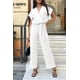 thumbnail image 5 of Mono Enterizo PRETTYGARDEN Blanco Cruzado con Escote en V Talla XL, 5 of 8
