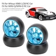 thumbnail image 3 of Pneus de remplacement pour moyeu de roue en métal télécommandé pour voiture télécommandée Wltoys k969 1/28 (bleu), 3 of 4