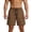 B Brown, variant on Mens Cargo Shorts Plus Size Drawstring Elastic Waist Straight Leg Multi Pockets Summer Outdoor Hiking Beach Shorts S-4XL