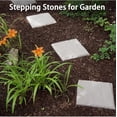 thumbnail image 3 of Stake Down Stepping Stones - Square Garden Stepping Stones with Ground Nails, Durable Resin Pavers for Outdoor Pathways, Lawn & Yard Decor, Easy Installation(Square-Beige*1pc), 3 of 9