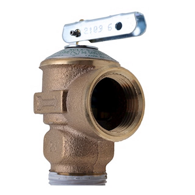 válvula de alivio 3/4 x 3/4 de pulgada dorado coflex