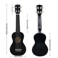 thumbnail image 2 of Ukelele POMAIKAI Soprano de madera con cuerdas de nailon, 21 pulgadas, color negro, 2 of 8