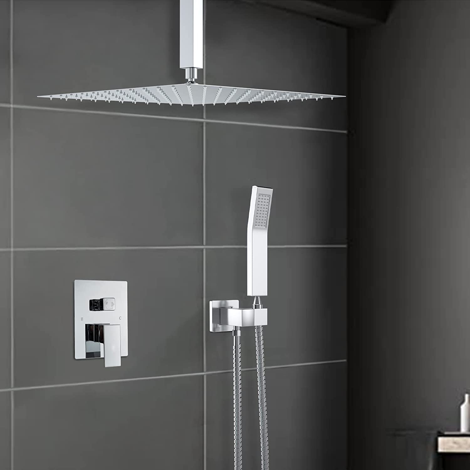 Ceiling Mounted Rain Head Shower Kit Shelly Lighting