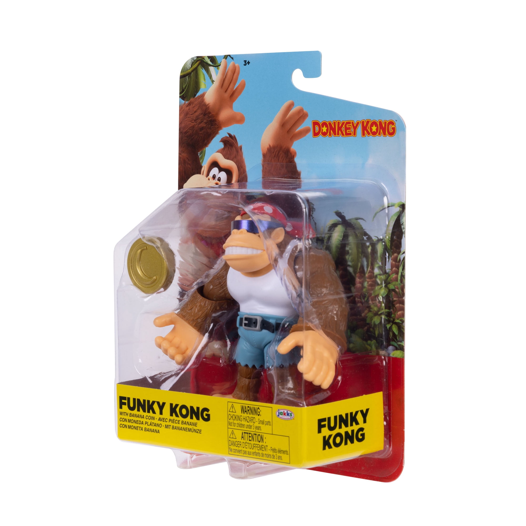 Nintendo 4 inch Funky Kong Action Figure with Banana Coin Accessory