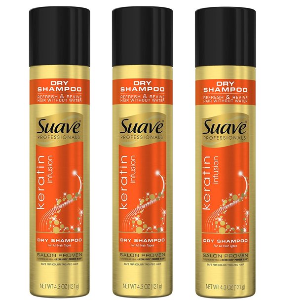 Suave Professionals Dry Shampoo, Keratin Infusion, 4.3 fl. oz. (Pack of