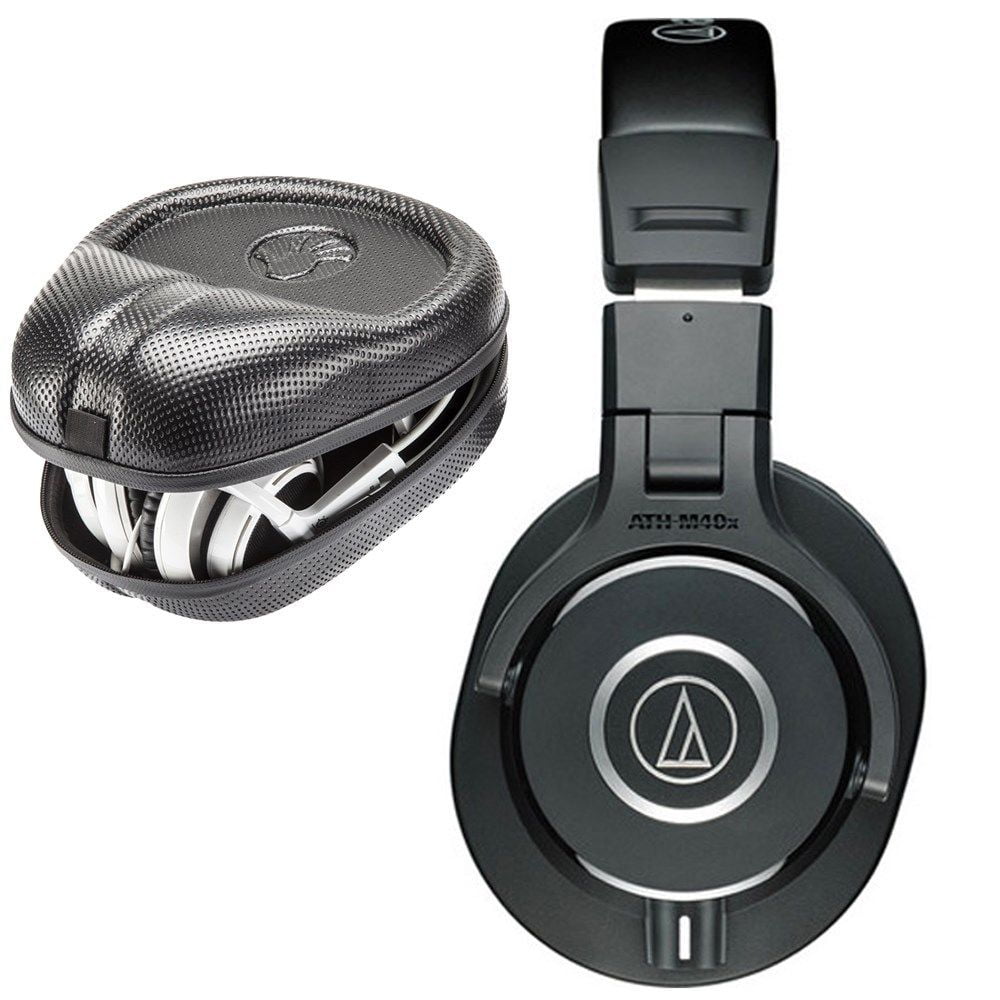 AudioTechnica ATHM40x Monitor Headphones+SLAPPA HP07 HardBody Headphone Case