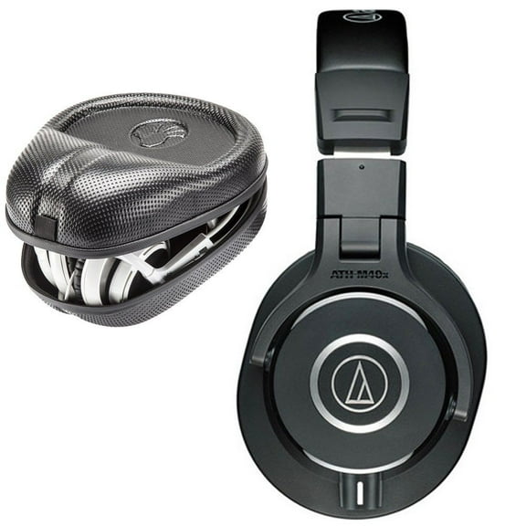 Audio-Technica ATH-M40x Monitor Headphones SLAPPA -HP-07 HardBody Headphone Case