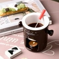 thumbnail image 4 of Glass&Bottle Set Chocolate Fondue Cup with Fork - Mini Chocolate Fondue Set for Date Night and Celebrations Includes Fondue Cup and Fork Melting Cup for Evenings, 4 of 5
