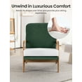 thumbnail image 6 of Mid Century Modern Accent Chairs for Living Room, 23” Wide Comfy Chair for Bedroom, Small Cozy Sherpa Reading Chairs for Adults, 108° Lounge Arm Chair Indoor with Detachable Cover, 5.5" Foam Cushion, 6 of 6