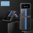 thumbnail image 5 of Ultra Slim Case for Samsung Galaxy Z Flip4 5G, Carbon Fiber Cover, Full Protection, Strong Impact Resistance Hard PC Heavy Duty Shockproof Protective Case for Samsung Z Flip 4 5G 2022,Skyblue, 5 of 5