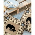 thumbnail image 2 of Pack of 2 Outdoor Pillow Covers, Bear Paw Vintage Boho Vintage Pattern Waterproof Square Throw Pillowcase Cushion Decorative Pillow Covers for Couch Patio Tent, 20x20 in, 2 of 6