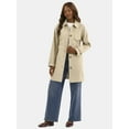 thumbnail image 2 of Time and Tru Women's Belted Trench Coat, Midweight, Sizes XS-2X, 2 of 5