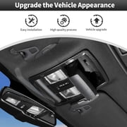 JJMY Carbon Fiber Roof Reading Light Cover Trim Kit For Dodge Challenger 2010-2025