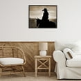 thumbnail image 2 of Stupell Industries Cowgirl Sunset Sepia Portrait People Painting Black Framed Art Print Wall Art, 30 x 24, 2 of 8