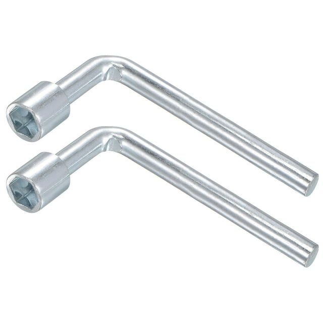 Unique Bargains Clé à Douille Hexagonale Ouverte Inclinée en L de 10 mm, Embout Simple, Lot de 2