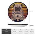 thumbnail image 2 of Picia Pug dog Yoga Pattern Bone China Decorative Plate – Wall Decor with Stand and Adhesive, Elegant Ornament for Living Room, Office, or Entryway-6in, 2 of 6