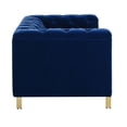 thumbnail image 5 of Charlene Blue Velvet Button Tufted Loveseat, 5 of 6