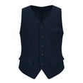 thumbnail image 5 of Mqqzkk Man Corduroy Waistcoat Solid Color Casual Retro Button Up British-Style V-Neck Tank Top Formal Vests Elegant Uniform Tees, 5 of 6