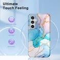 thumbnail image 5 of CASEFIV for Samsung Galaxy S23 FE 5G Case,Heavy Duty Full Body Shockproof Dustproof Protection 3 in 1 Slim Thin Anti-Scratch Marble Cover for Women Girls,Blue Marble, 5 of 7