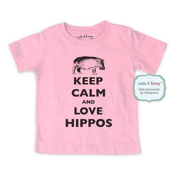 Keep calm and love Hippos - wallsparks cute & funny Brand - Soft Infant & Toddler Shirt