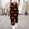 thumbnail image 2 of Bovemsi Flowy Pants for Women Fashion Outfits Clothes Black 3D Digital Halloween Printed Casual Sport Pants XXL, 2 of 4