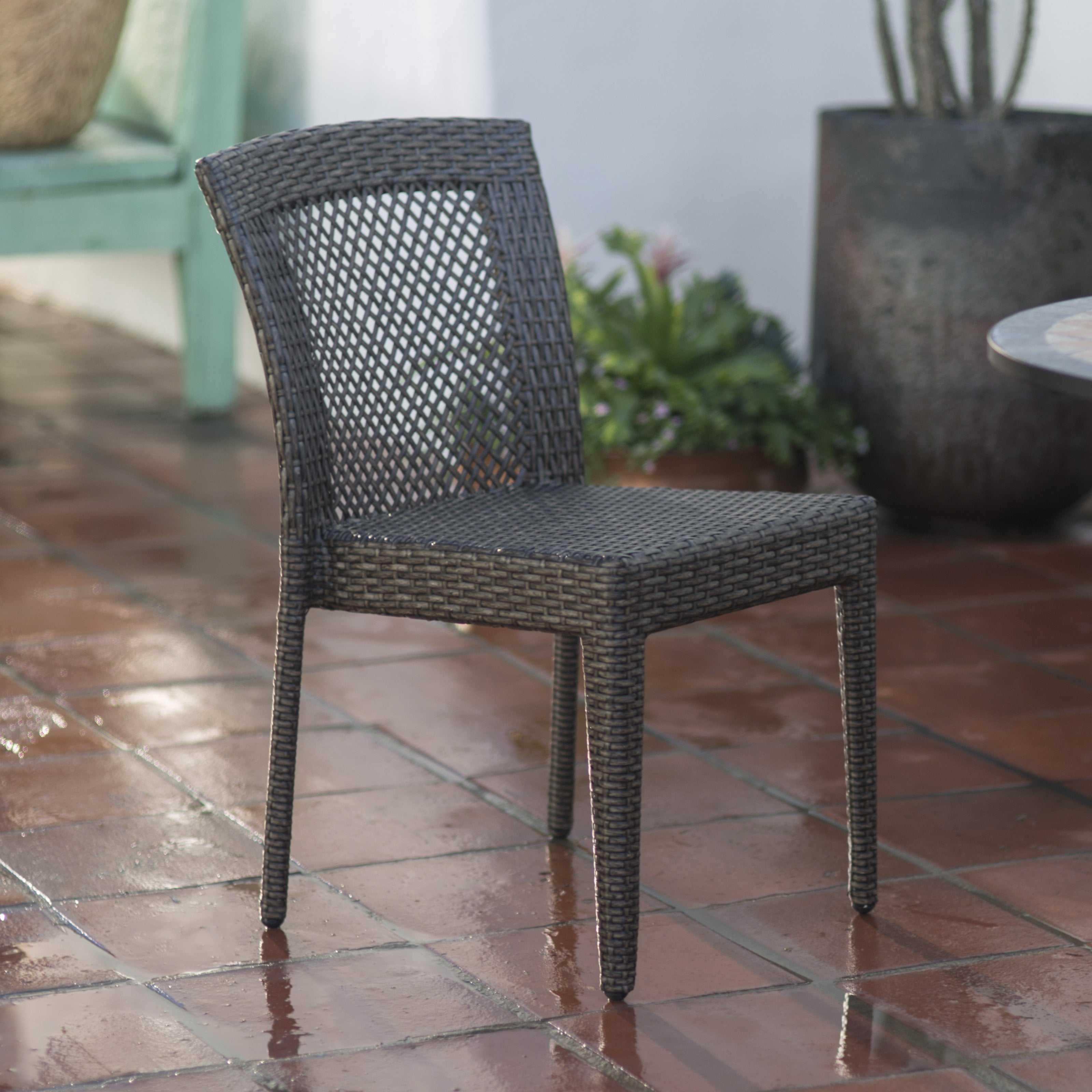 C Coast Brisbane All Weather Wicker Open Patio Dining Chair C Coast Brisbane All Weather Wicker Open Patio Dining Chair Set Of 2 Com