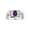 Amethyst, variant on Men's Rings Sterling Silver Rings Designer Weave Band 7X5MM Oval Gemstone & Diamond Ring Amethyst February Birthstone Rings For Men Size 11