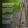 thumbnail image 6 of Brazos Handcrafted Wood Walking Cane, Twisted Oak, Crook Style Handle, for Men & Women, Red, 37", 6 of 7